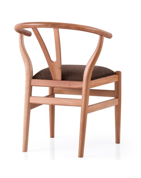Chaise Magma chêne/brun - 57x78x58 cm