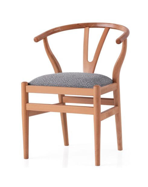 Chaise Magma chêne/bleu clair - 57x78x58 cm