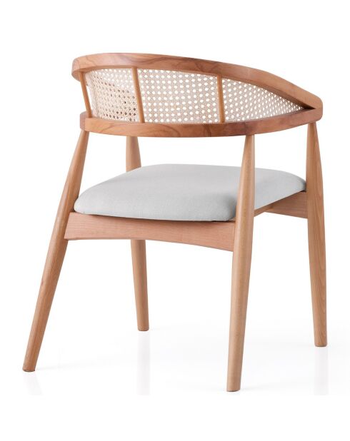 Chaise Atlas chêne/crème - 53x75x53 cm