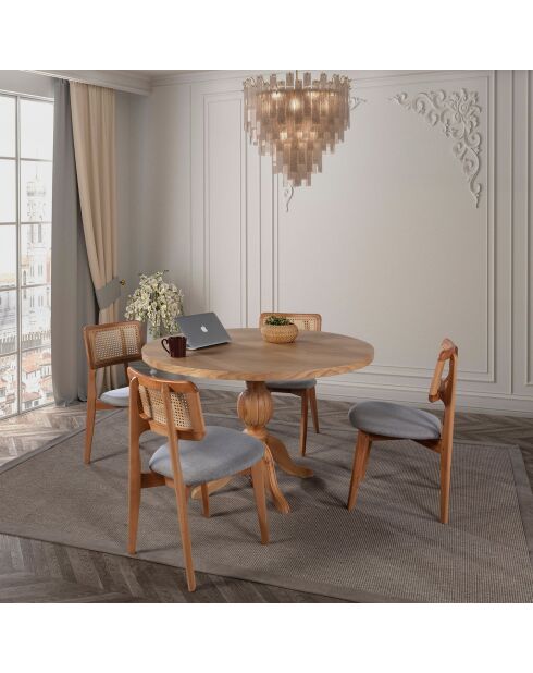 Tableà manger + 4 Chaises Albero137 naturel
