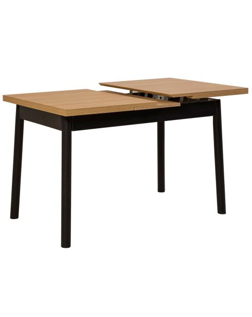 Table à manger + 2 chaises + 1 Banc Oliver noir