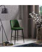 4 Tabourets de bar Vento vert/noir - 49x99x45 cm