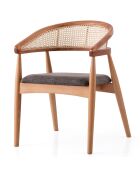 Chaise Atlas chêne/marron clair - 53x75x53 cm