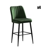 4 Tabourets de bar Vento vert/noir - 49x99x45 cm