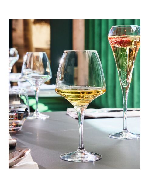 6 Verres à pied Open Up transparents - 32cl