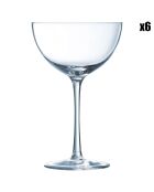 6 Coupes à champagne Champagne & Cocktail transparentes - 21cl