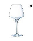 6 Verres à pied Open Up transparents - 32cl