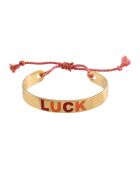 Bracelet Luck en plaqué Or laqué rose/corail