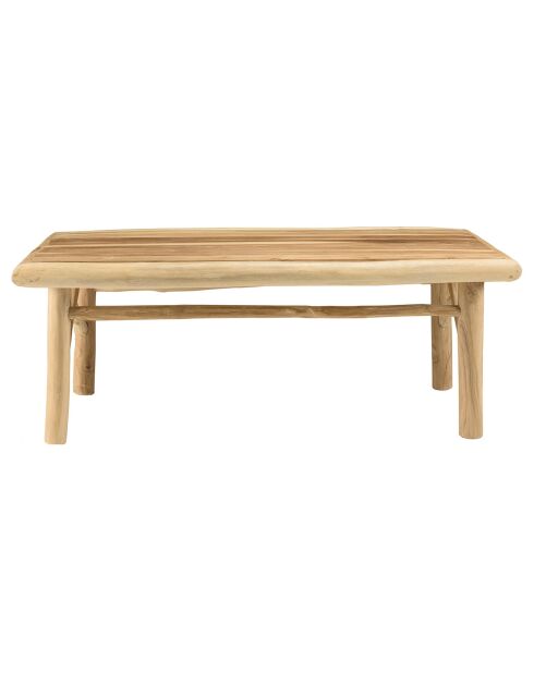 Table basse MADURA en branches de teck naturel - 120x63x46 cm