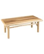 Table basse MADURA en branches de teck naturel - 120x63x46 cm