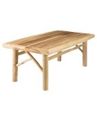 Table basse MADURA en branches de teck naturel - 120x63x46 cm