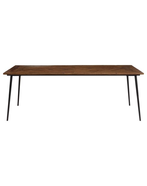 Table à manger rectangle formes géométriques kiara marron - 220x100x78 cm