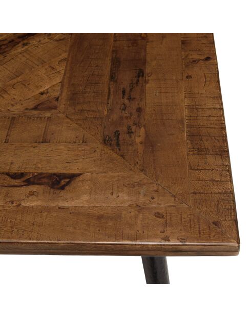 Table à manger rectangle formes géométriques kiara marron - 220x100x78 cm