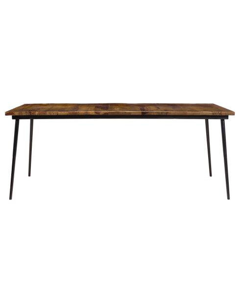 Table à manger rectangulaire bois recyclé kiara marron - 200x100x78 cm
