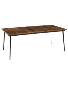 Table à manger rectangulaire bois recyclé kiara marron - 200x100x78 cm