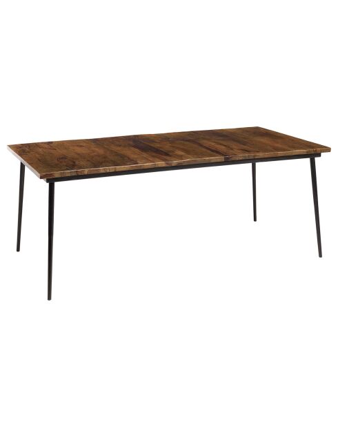 Table à manger rectangulaire bois recyclé kiara marron - 200x100x78 cm
