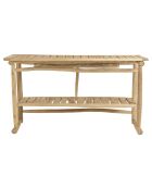 Console double plateau en branches de teck will naturel - 156x55x84 cm