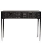 Console en manguier sculptés gloria noire - 100x35x76 cm