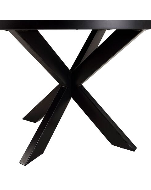 Table à manger effet pierre basile rouille - 120x120x76 cm