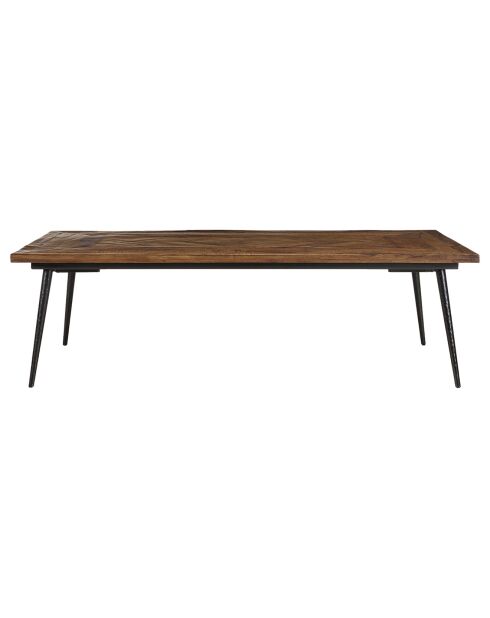 Table basse rectangle formes géométriques Kiara marron - 135x70x40 cm