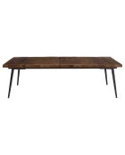 Table basse rectangle bois recyclé pieds métal Kiara marron - 135x70x40 cm