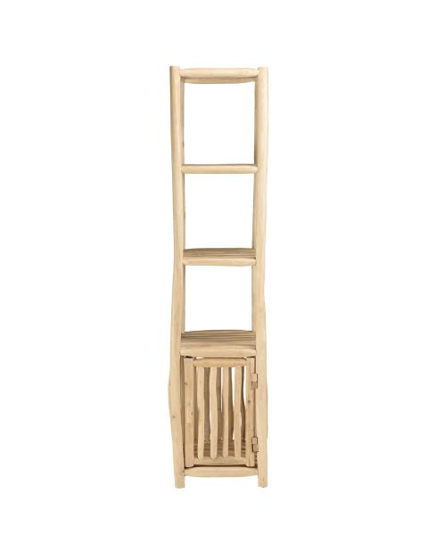 Etagère en branches de teck will naturel - 46x46x201 cm