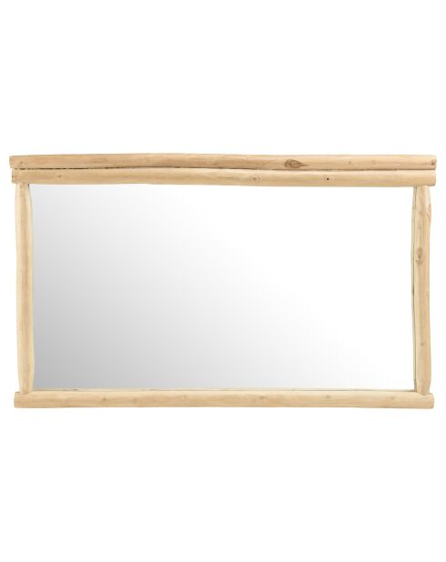 Miroir rectangulaire en branches de teck will naturel - 148x6x90 cm