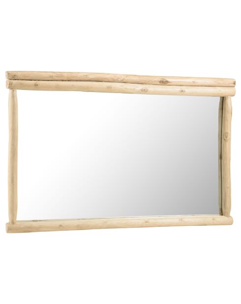 Miroir rectangulaire en branches de teck will naturel - 148x6x90 cm