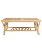 Table basse BORNEO en branches de teck naturel - 120x65x46 cm