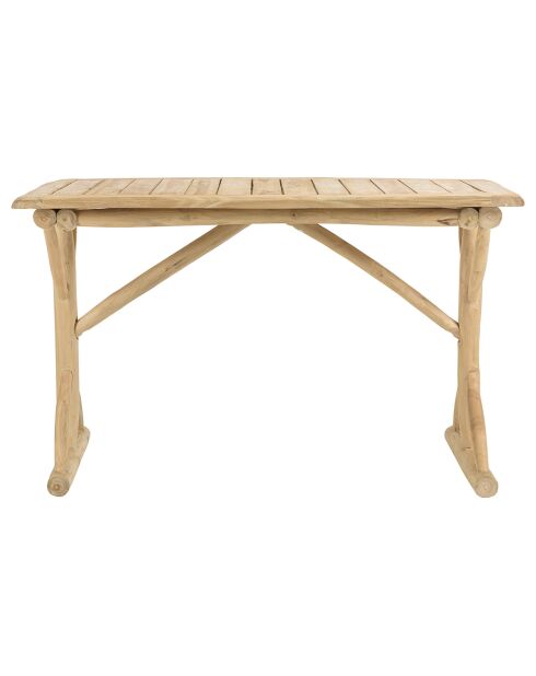 Bureau en branches de teck naturel will naturel - 120x62x75 cm