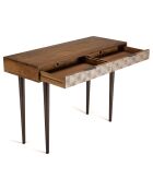 Console en bois de manguier motifs ethniques alix marron - 115x25x47 cm