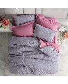 Parure housse de couette Penny rose/violet
