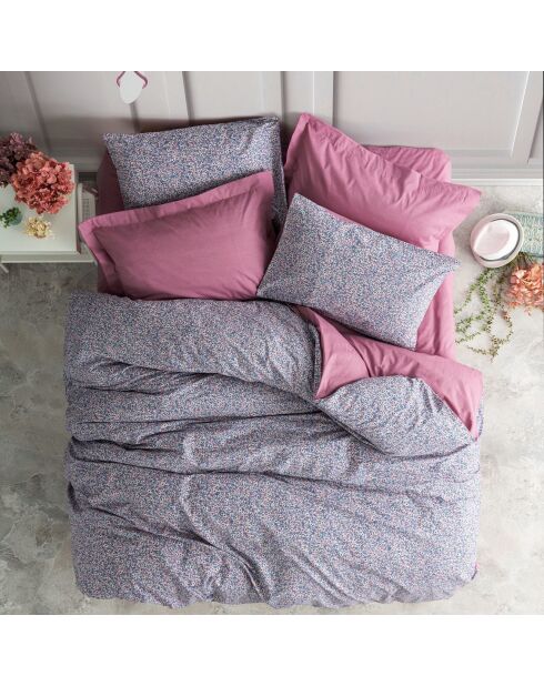 Parure housse de couette Penny rose/violet