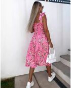 Robe longue Camille fuchsia