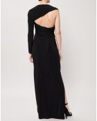 Robe longue Nina unie noire