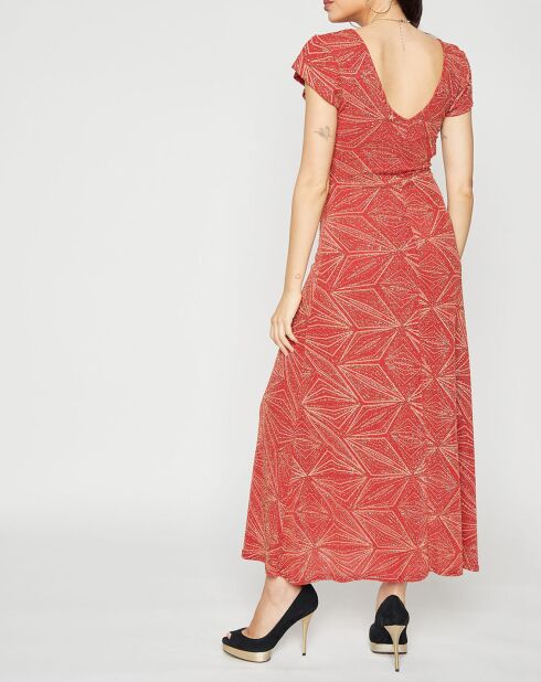 Robe Longue Oceane lurex rouge