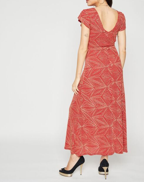 Robe Longue Oceane lurex rouge