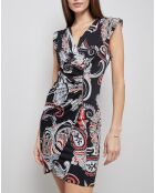 Robe Platine imprimée noir/rouge