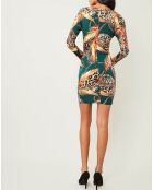 Robe Robine imprimée multicolore
