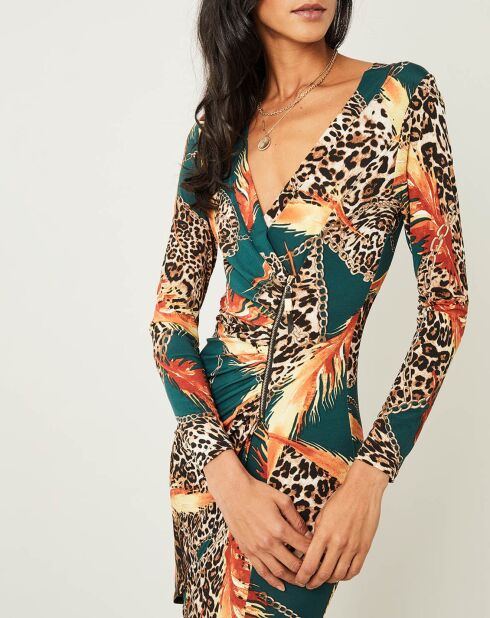 Robe Robine imprimée multicolore