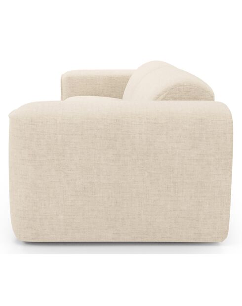 Express Nova Sofabett aus cremefarbenem strukturiertem Samt, 95 x 214 x 73 cm