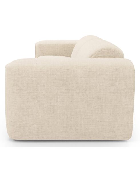 Express nova slaapbank crèmekleurig fluweel met textuur - 95x234x73 cm