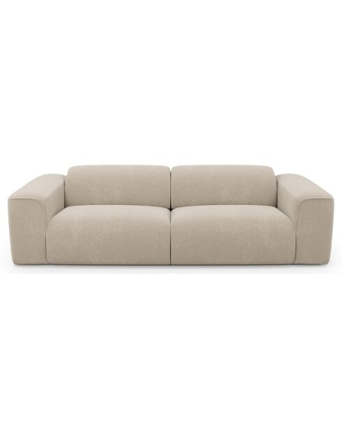 Express nova slaapbank beige getextureerd fluweel - 95x214x73 cm