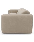 Canapé convertible express nova velours texturé beige - 95x214x73 cm