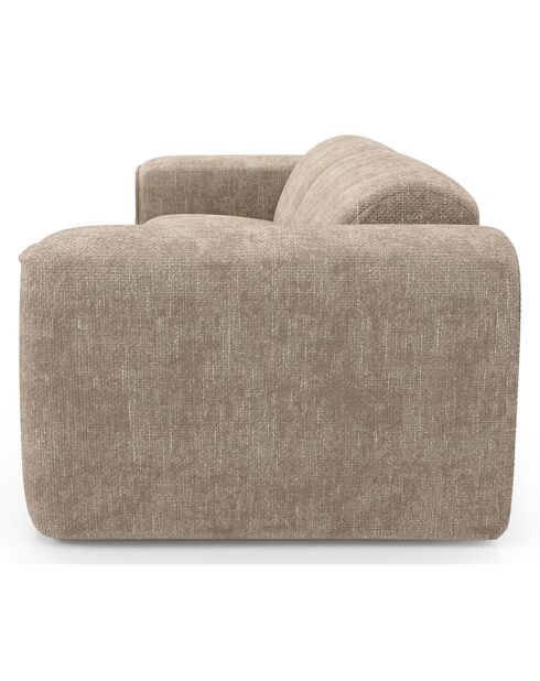 Sofá cama Express nova de terciopelo trenzado beige - 95x234x73 cm