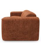 Canapé convertible express nova velours tramé terracotta - 95x214x73 cm