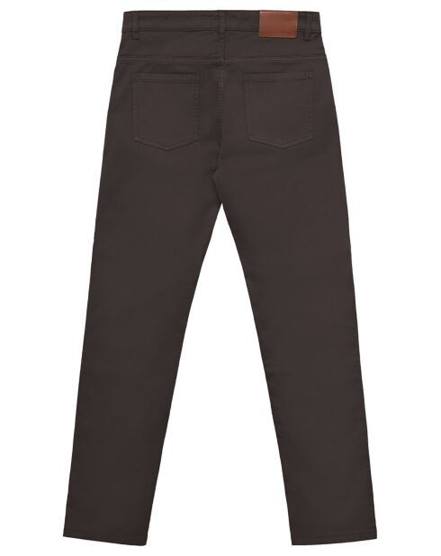 Pantalon Vasyl 5P marron foncé