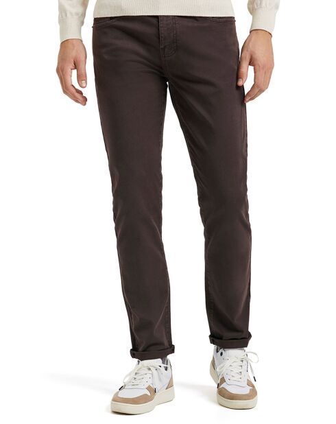 Pantalon Vasyl 5P marron foncé