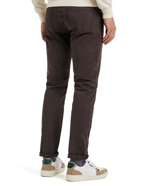 Pantalon Vasyl 5P marron foncé