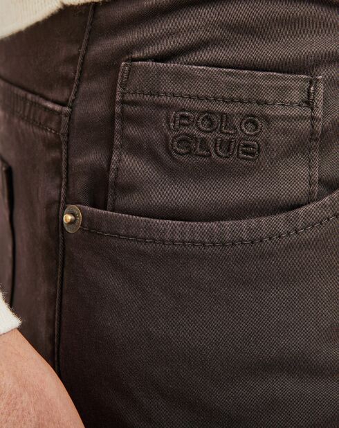 Pantalon Vasyl 5P marron foncé